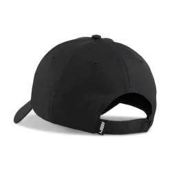 Cappellino nero con logo e chiusura con strappo Puma Ess Metal