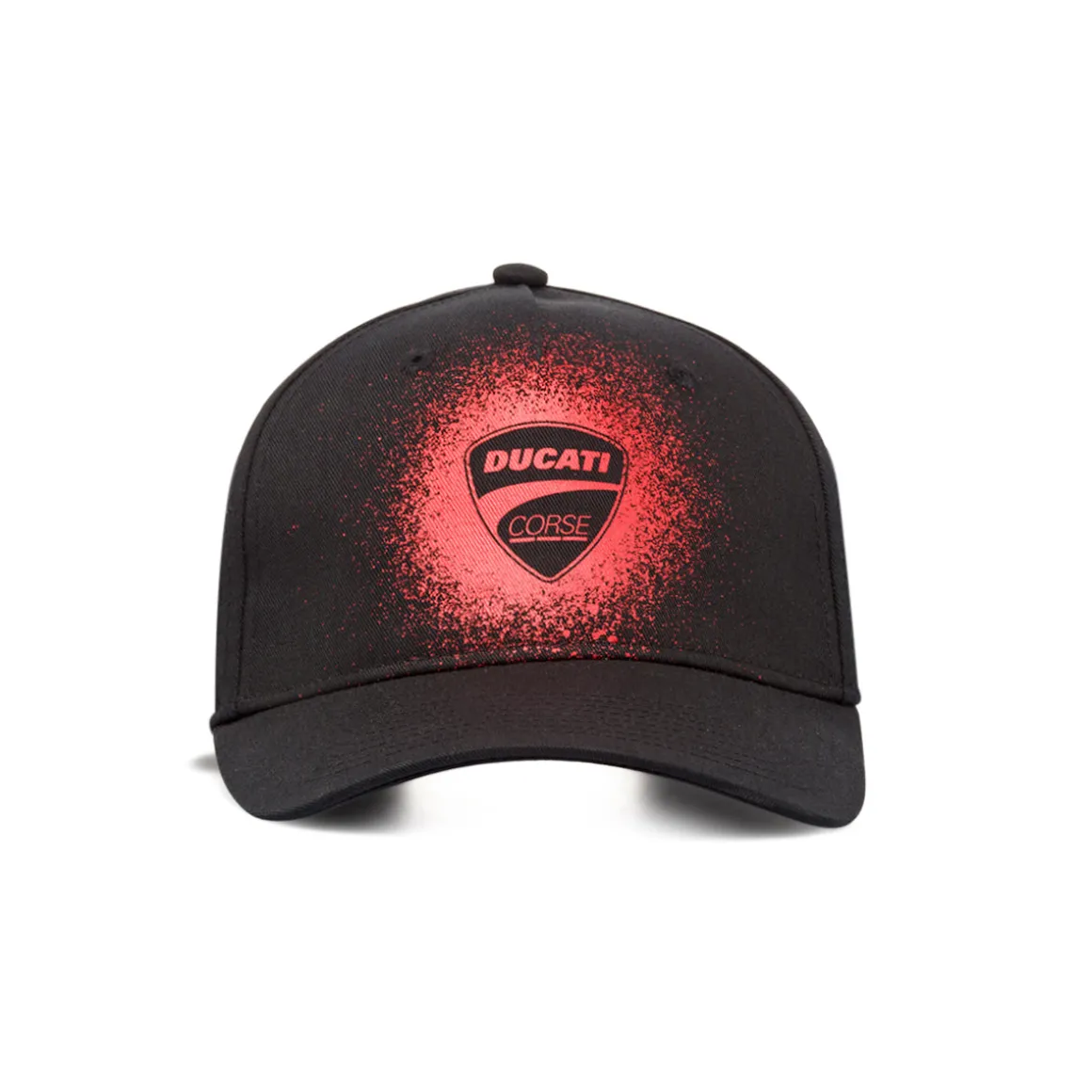 Cappellino nero da Uomo Ducati Corse con logo effetto spray