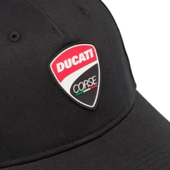 Cappellino nero da Uomo Ducati Corse con visiera