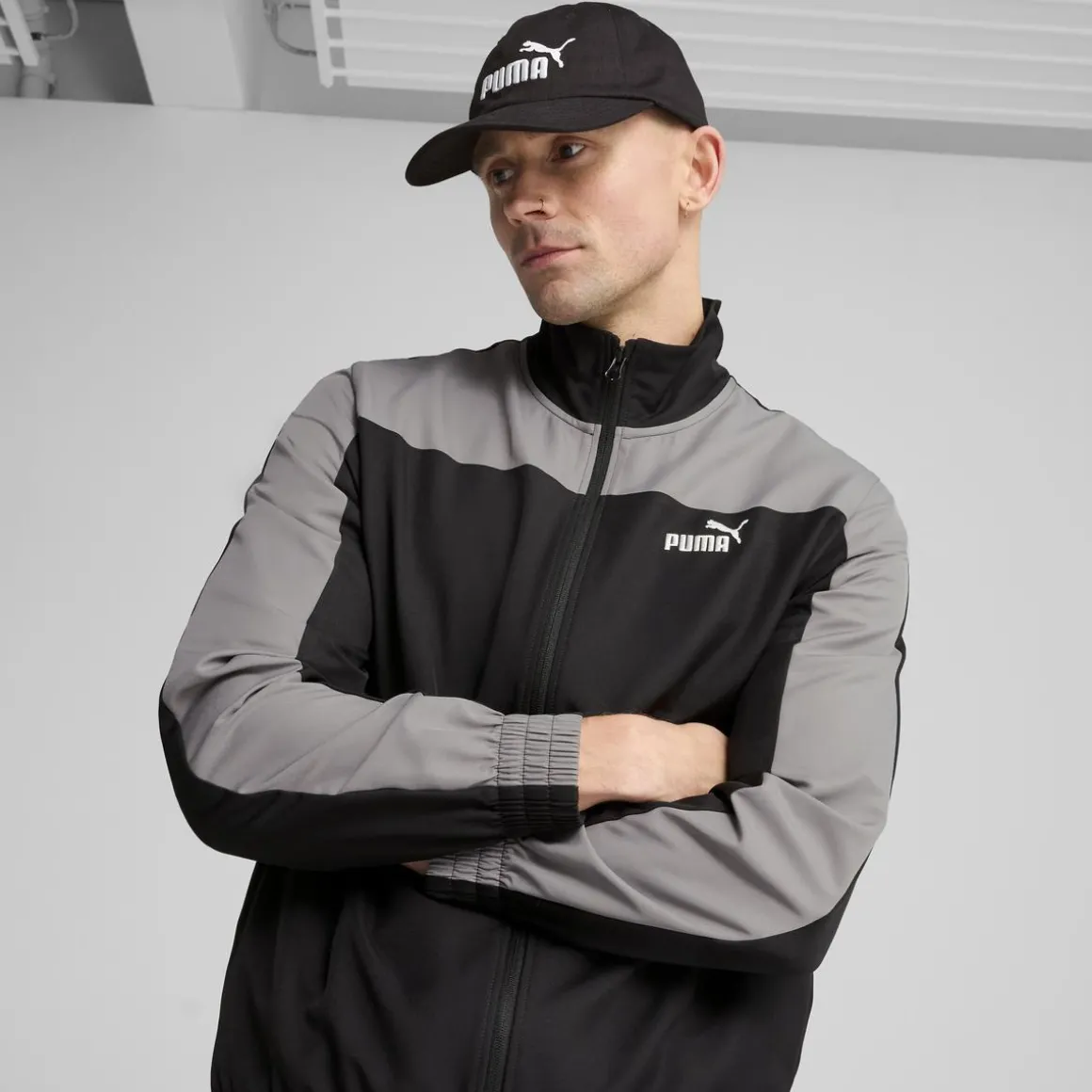 Cappellino nero da Uomo regolabile con velcro Puma