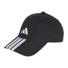 Cappellino nero regolabile con visiera e logo adidas