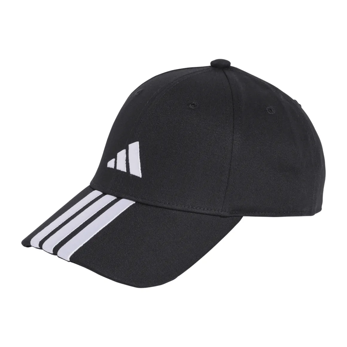 Cappellino nero regolabile con visiera e logo adidas