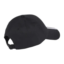 Cappellino nero regolabile con visiera e logo adidas