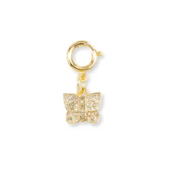 Charm Farfalla strass oro decorazione scarpe borse Lora Ferres
