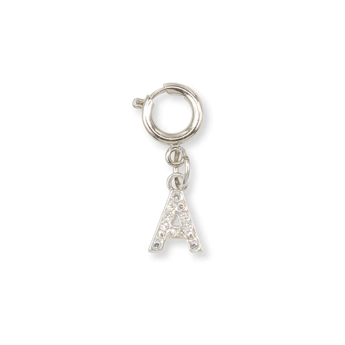 Charm Lettera A per Scarpe con Strass Argento Lora Ferres