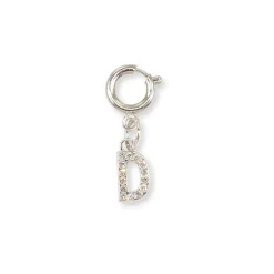 Charm Lettera D strass argento per scarpe e borse Lora Ferres