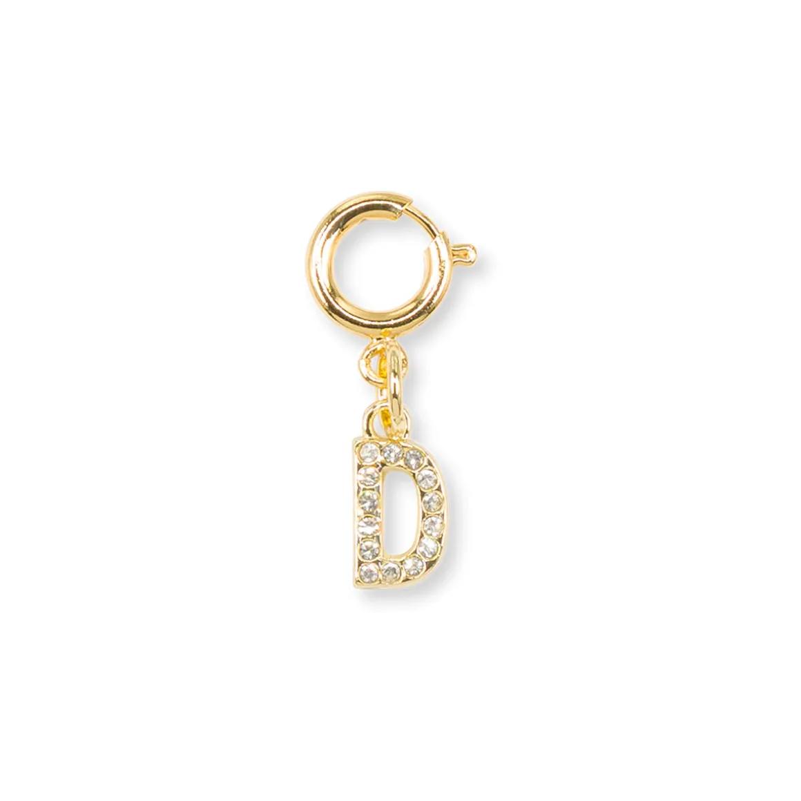 Charm Lettera D strass oro decorativo per scarpe e borse Lora Ferres