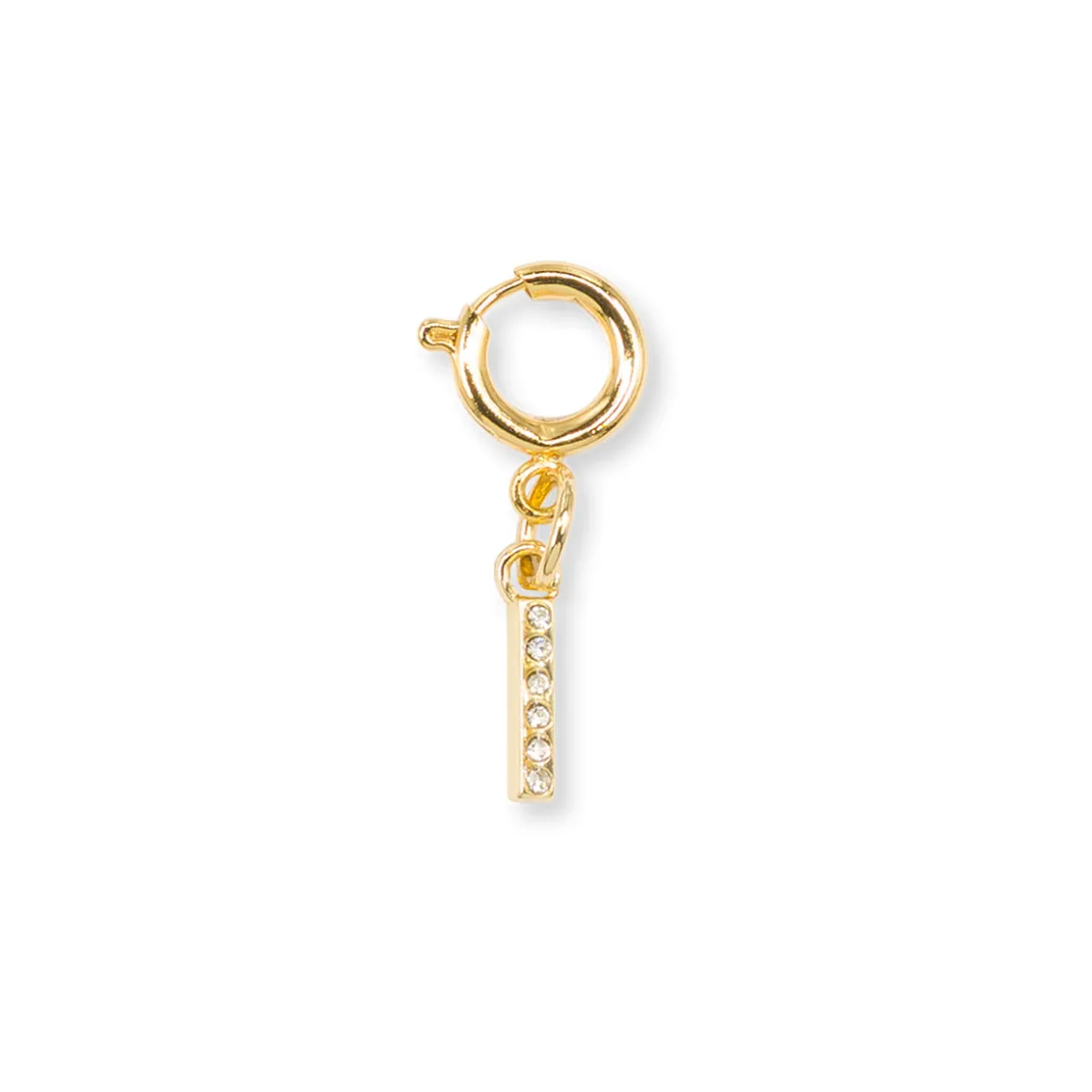 Charm Lettera I strass oro decorazione per scarpe borse Lora Ferres