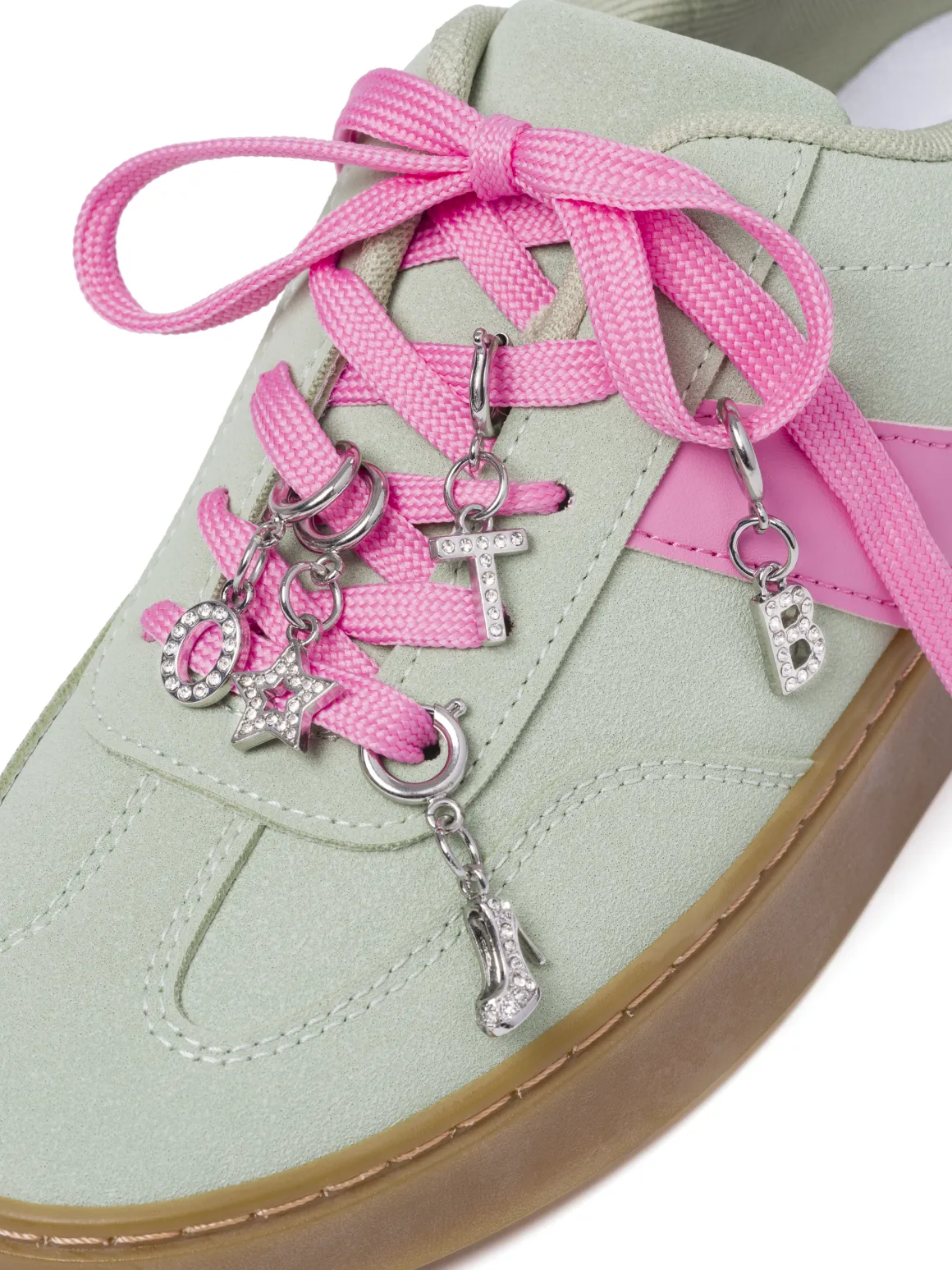 Charm Lettera O strass argento accessorio creativo scarpe Lora Ferres