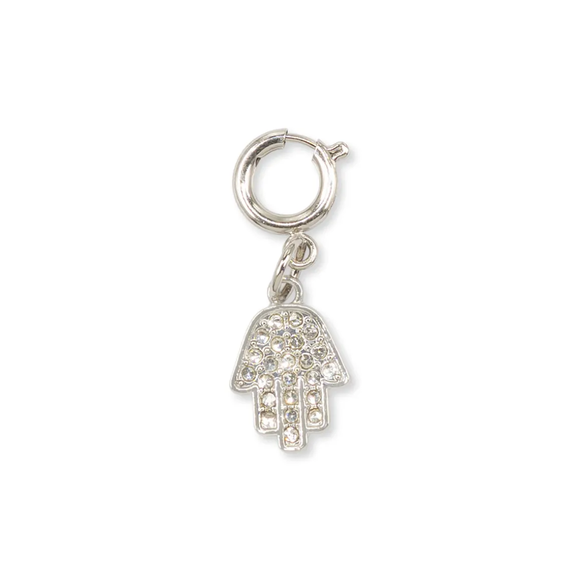 Charm Mano di Fatima strass argento portafortuna Lora Ferres