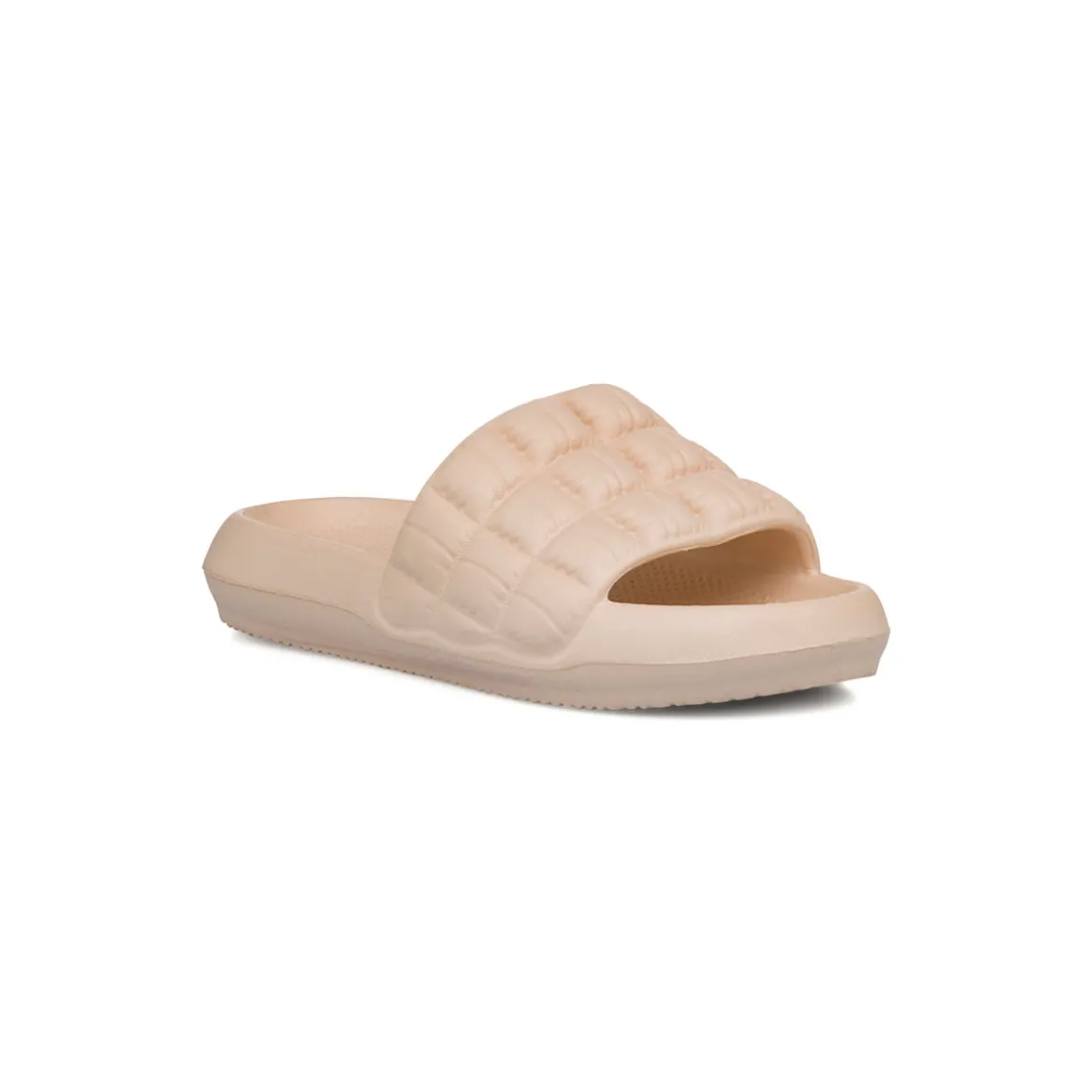 Ciabatte beige da Donna con fascia effetto trapuntato Jog