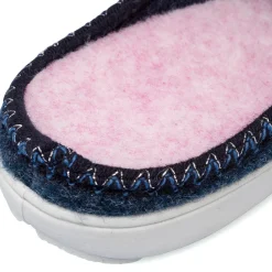 Ciabatte blu da Donna in tessuto con paillettes Italia Trend