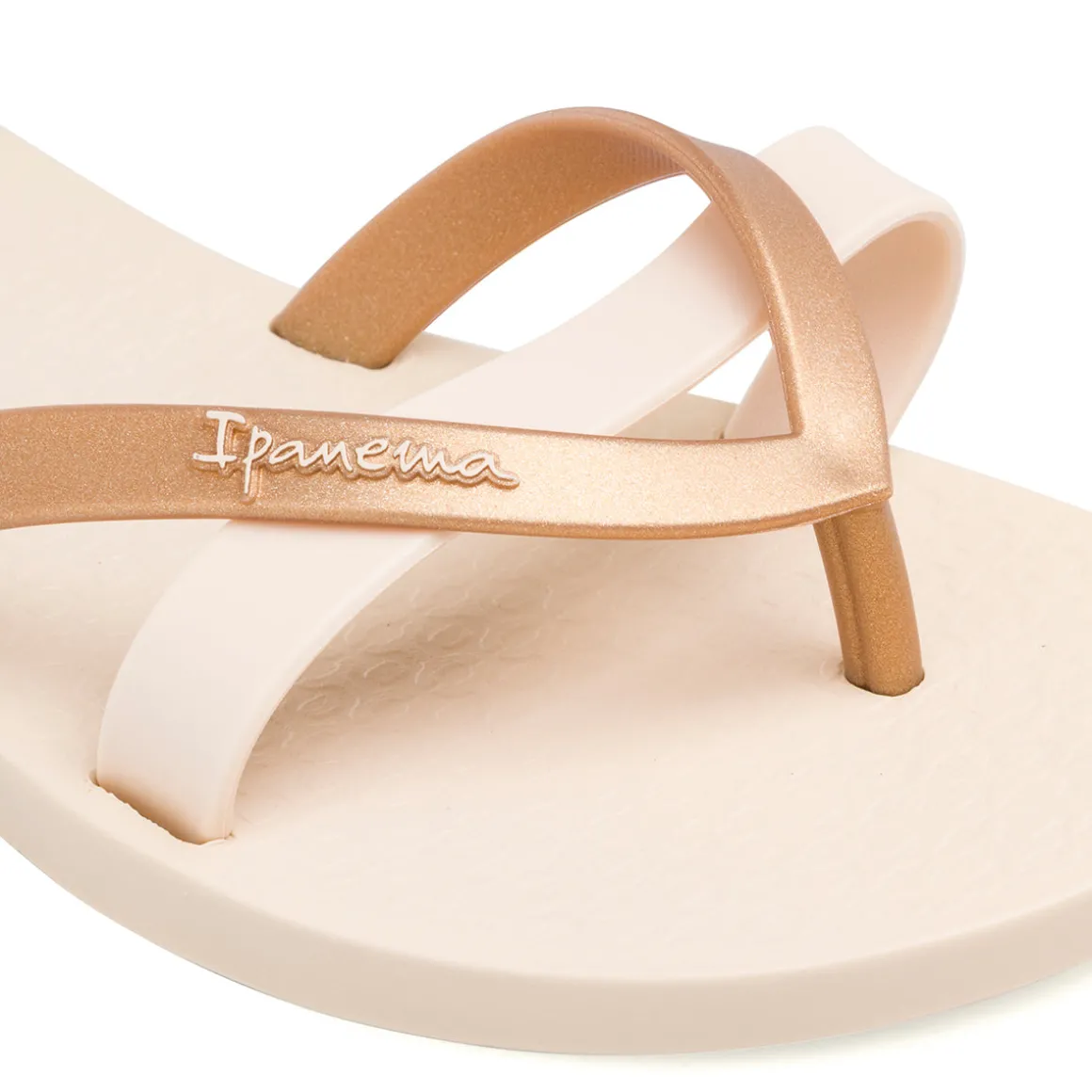 Ciabatte Infradito Beige e Oro da Donna con logo Ipanema