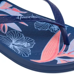 Ciabatte infradito Beige da Donna con fantasia fogliee fiori rosa Ipanema