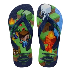 Ciabatte infradito blu da Bambino con stampa Minecraft Havaianas