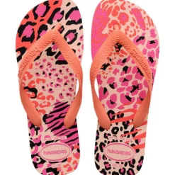 Ciabatte infradito da donna multicolore con stampa leopardata e zebrata Havaianas Top Animals