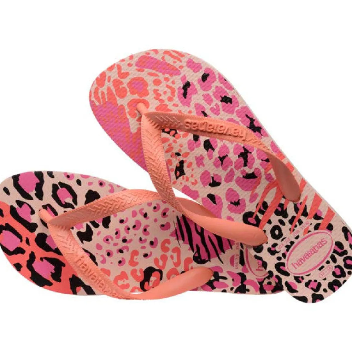 Ciabatte infradito da donna multicolore con stampa leopardata e zebrata Havaianas Top Animals