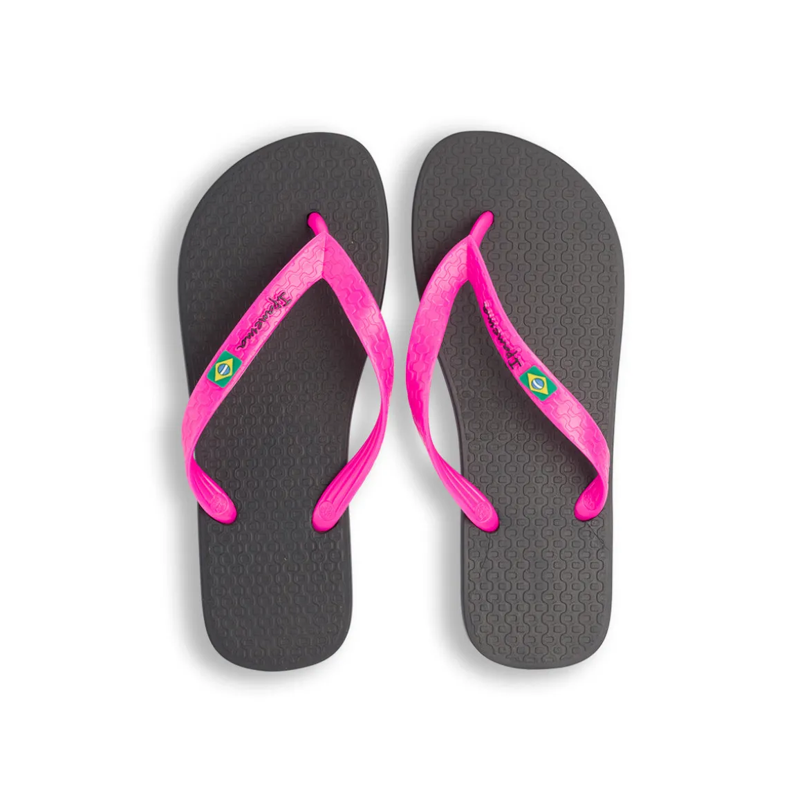 Ciabatte infradito da donna nere e fucsia con bandiera brasile Ipanema Clas Brasil II