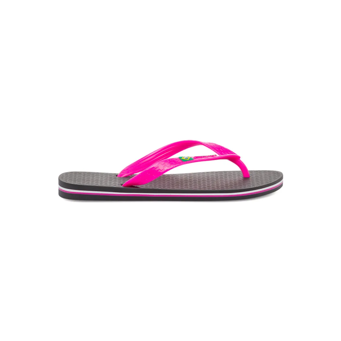 Ciabatte infradito da donna nere e fucsia con bandiera brasile Ipanema Clas Brasil II