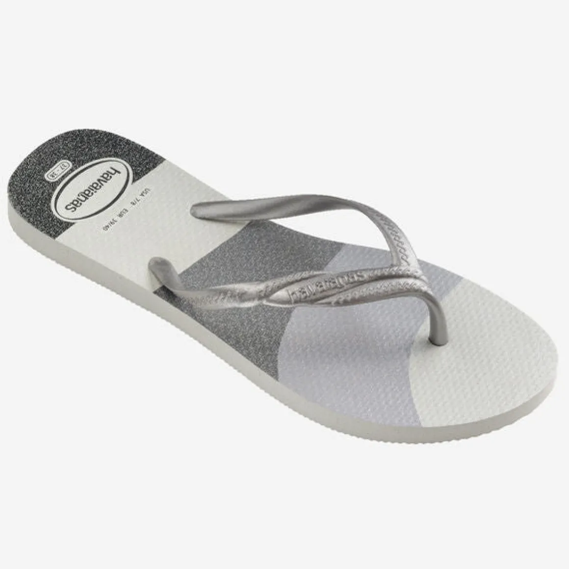 Ciabatte infradito Grigie e Argento da Donna Havaianas Fantasia Gloss