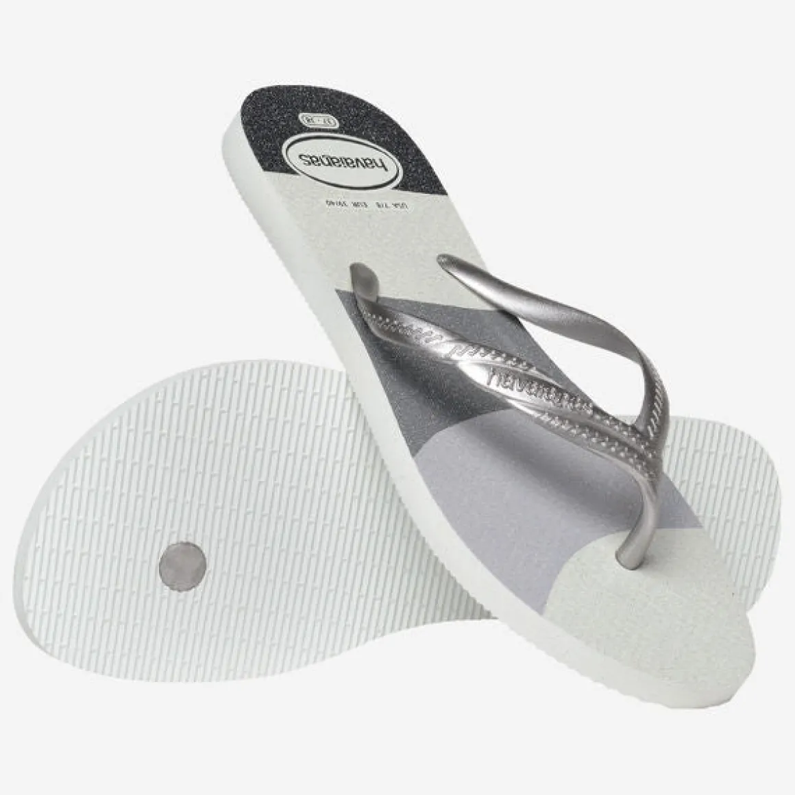 Ciabatte infradito Grigie e Argento da Donna Havaianas Fantasia Gloss