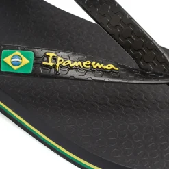 Ciabatte infradito nere da donna con bandiera brasile Ipanema Clas Brasil II