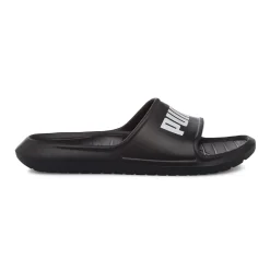 Ciabatte nere in gomma Unisex con logo Puma
