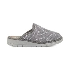 Ciabatte Pantofole Grigie da Donna con Cuori Italia Trend