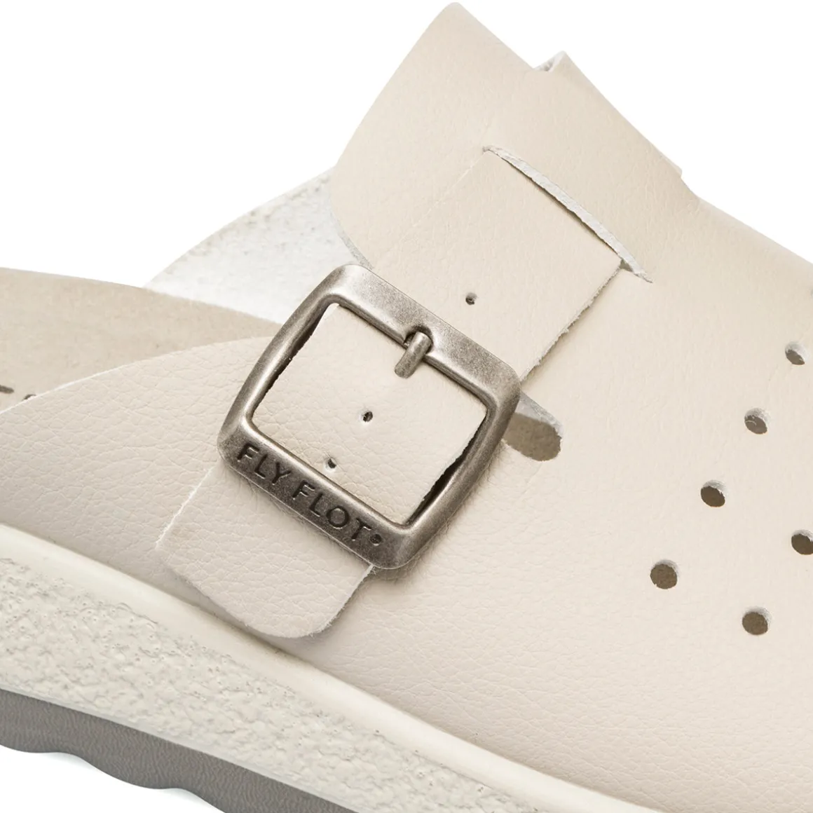 Ciabatte sanitarie beige da uomo con sottopiede anatomico Fly Flot