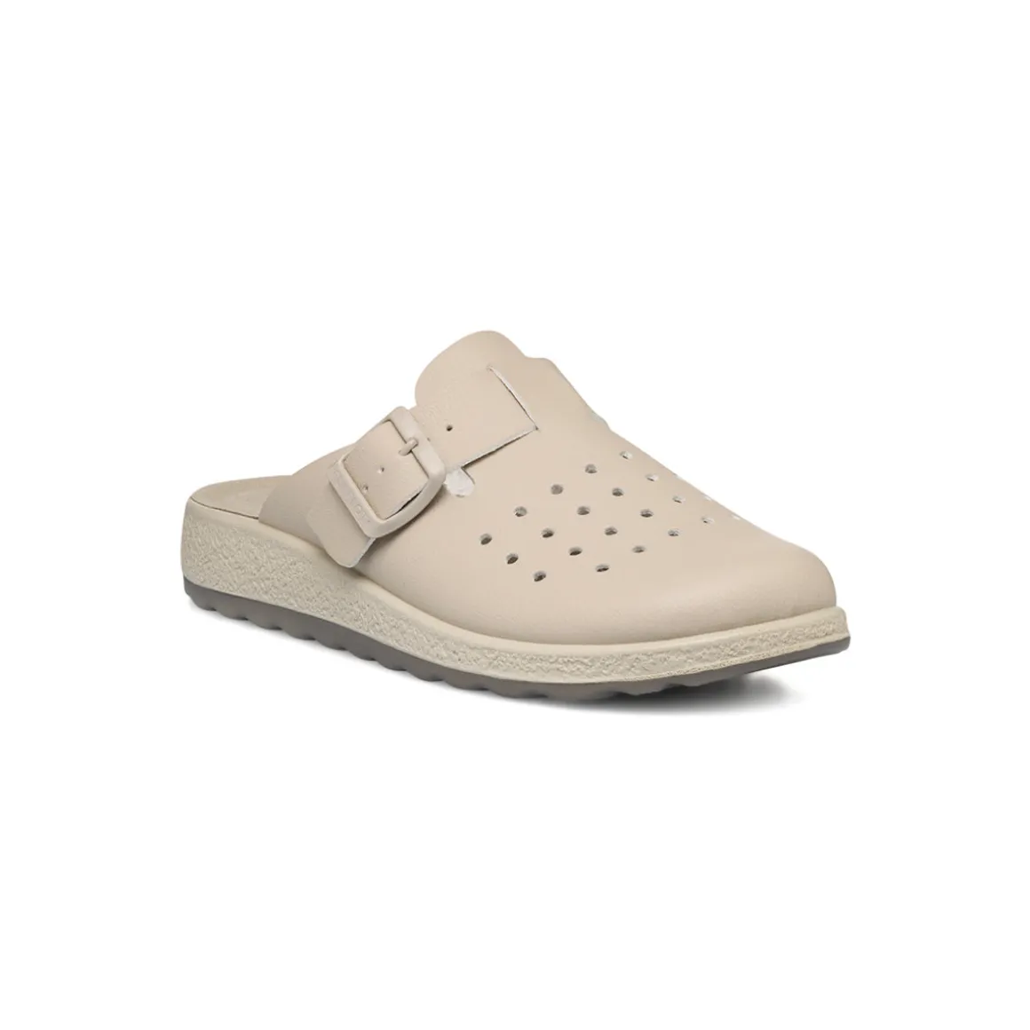 Ciabatte sanitarie beige da donna con sottopiede anti-shock Fly Flot