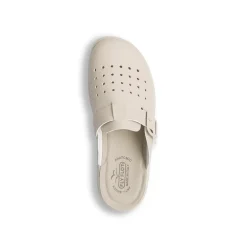 Ciabatte sanitarie beige da donna con sottopiede anti-shock Fly Flot