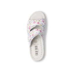 Ciabatte sanitarie bianche da donna con sottopiede in pelle Italia Trend