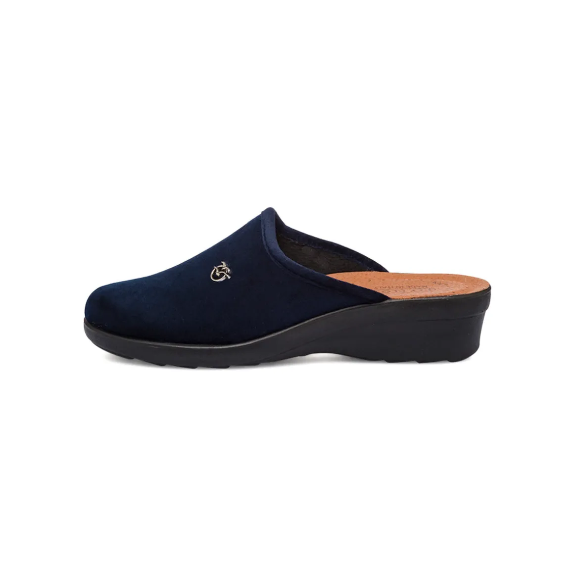 Ciabatte sanitarie effetto velluto blu da Donna Fly Flot