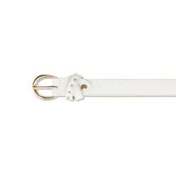 Cintura bianca da Donna con fibbia oro e borchie Coconuda