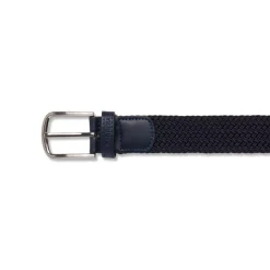 Cintura da Uomo Blu Intrecciata con Fibbia in Metallo Carrera