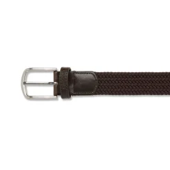 Cintura da uomo Carrera Jeans in tessuto marrone effetto intrecciato