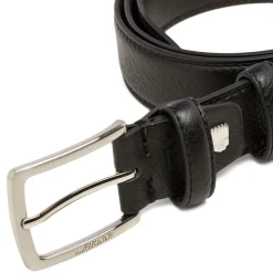 Cintura da uomo nera con logo Americanino