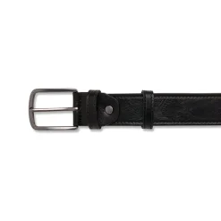 Cintura da Uomo Nera con Fibbia Gunmetal Carrera