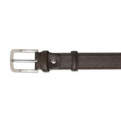 Cintura marrone da Uomo in pelle con fibbia lucida Carrera Jeans