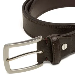 Cintura marrone da Uomo in pelle con fibbia lucida Carrera Jeans