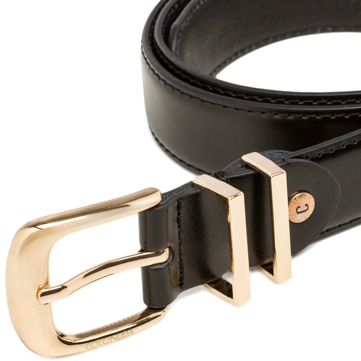 Cintura nera da donna in pelle Coconuda