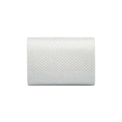 Clutch rigida Argento da Donna con texture geometrica Lora Ferres