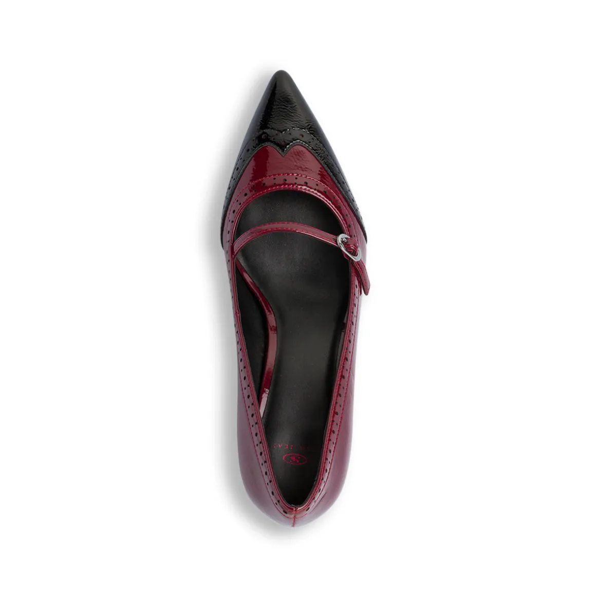 Décolleté bicolore bordeaux e nere da Donna con tacco 6 cm Swish Jeans