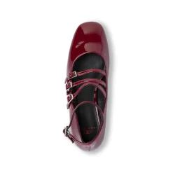 Décolleté bordeaux burgundy da donna con tacco 4 cm e cinturini Swish Jeans