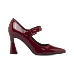 Décolleté bordeaux da Donna effetto vernice con tacco 9 cm Lora Ferres