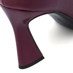 Décolleté bordeaux da Donna effetto vernice con tacco 9 cm Lora Ferres