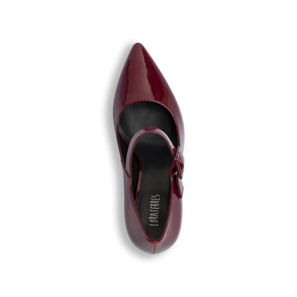 Décolleté bordeaux da Donna effetto vernice con tacco 9 cm Lora Ferres
