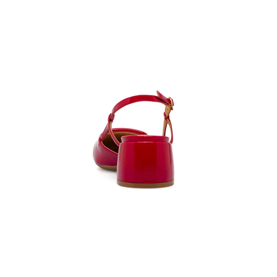 Décolleté comode e flessibili rosse da Donna con fibbia e tacco 5 cm P Smart