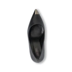 Décolleté da donna nere con tacco 8,5 cm e dettaglio laminato Lora Ferres