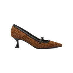 Décolleté leopardate da Donna con cinturino e tacco 5,5 cm Lora Ferres